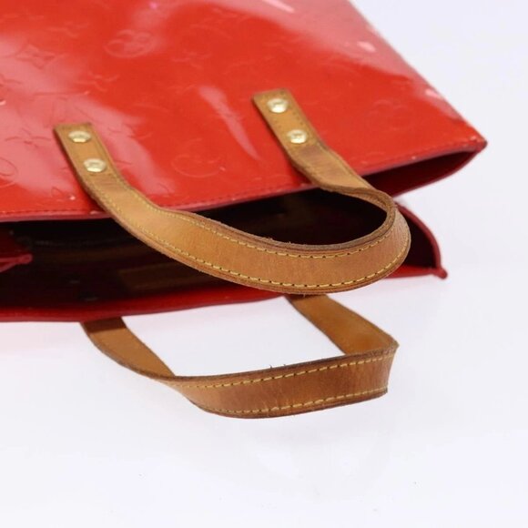 LOUIS VUITTON Monogram Vernis Reade PM Hand Bag Red Rouge LV Auth - Picture 8 of 16
